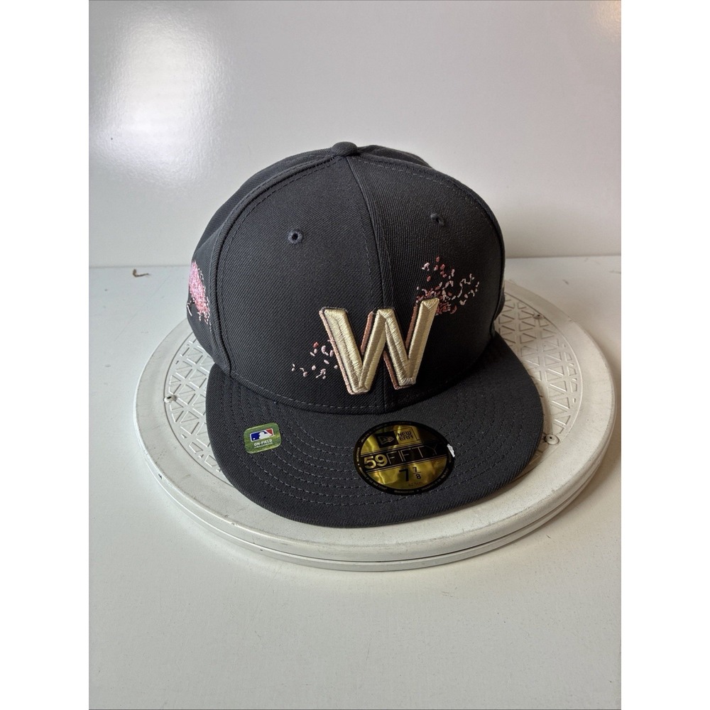 New Era Washington Nationals City Connect 59FIFTY Fitted Hat Black Size 7 7/8